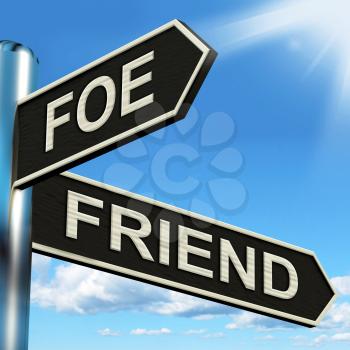 Foe Friend Signpost Meaning Enemy Or Ally