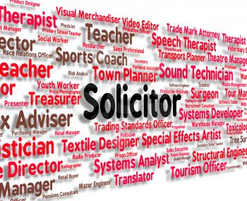 Solicitor Job Showing Legal Executive And Attorney