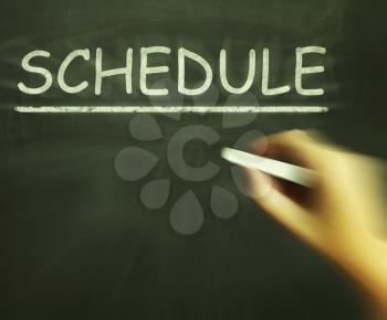 Schedule Chalk Showing Arranging Agenda And Calendar