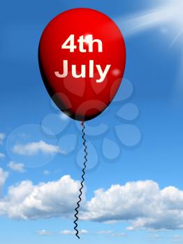 Red Fourth of July Balloon Showing Independence Spirit and Promotions