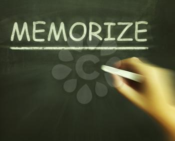 Memorize Chalk Showing Learn Information By Heart