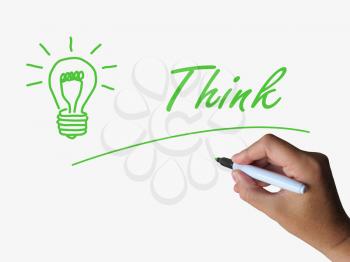 Think Lightbulb Meaning Thinking Learning and Solving