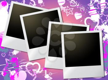 Photo Frames Indicating Text Space And Lovers