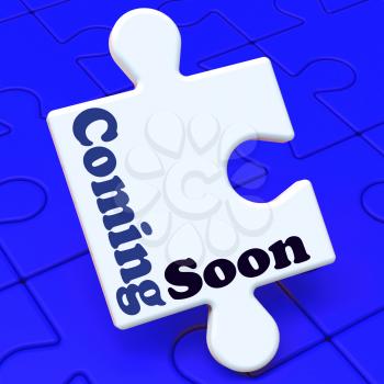 Coming Soon Puzzle Showing New Arrival Or Promotion Product