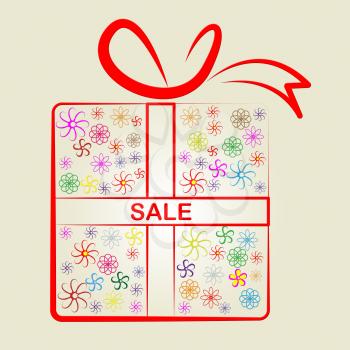 Sale Gifts Representing Promotional Promotion And Package