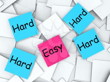 Easy Hard Post-It Notes Meaning Effortless Or Challenging