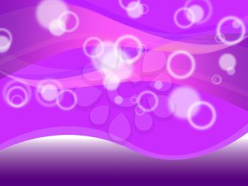 Purple Bubbles Background Meaning Circular And Waves
