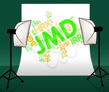 Jmd Currency Indicating Exchange Rate And Dollars