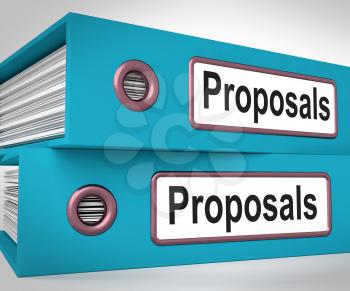 Proposals Folders Meaning Suggesting Business Plan Or Project