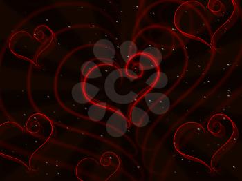 Hearts Background Meaning Valentines Day And Affection
