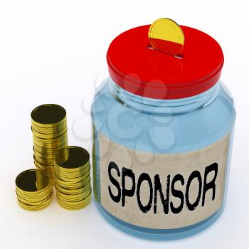 Sponsor Jar Meaning Donating Helping And Aid