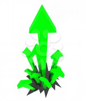 Arrows Up Indicating Upward Pointing And Upwards