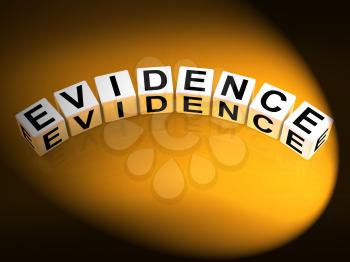 Evidence Dice Representing Evidential Substantiation and Proof