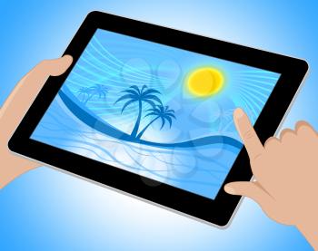 Palm Tree Representing Tropical Tropic And Scenic Tablet