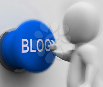 Blog Pressed Showing Online Expression Information Or Marketing