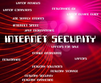 Internet Security Representing World Wide Web And Password Unauthorized