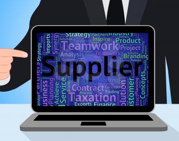 Supplier Word Showing Trader Dealership And Wholesale