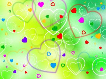 Color Heart Meaning Valentine Day And Background