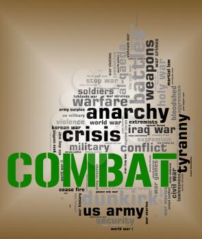 Combat Word Indicating Military Action And Resist