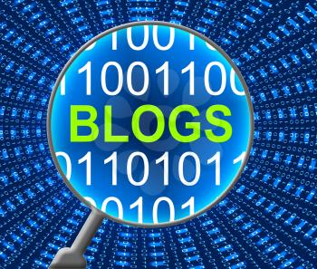 Online Blogs Showing Web Site And Computing