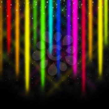 Colorful Streaks Background Showing Space And Colors Display
