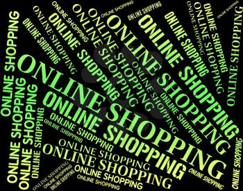 Online Shopping Representing World Wide Web And Commercial Activity