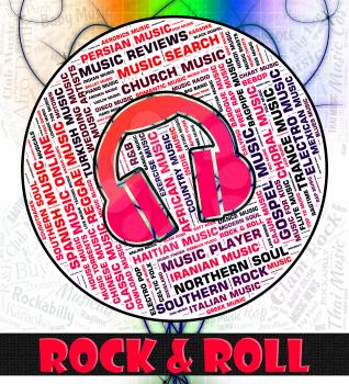 Rock And Roll Indicating Sound Track And Songs