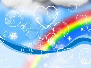 Rainbow Heart Meaning Valentines Day And Template