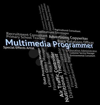 Multimedia Programmer Showing Software Engineer And Hire