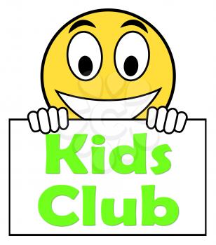 Kids Club On Sign Meaning Children's Activities
