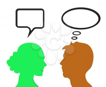 Speech Bubble Representing Think About It And Reflection Chat