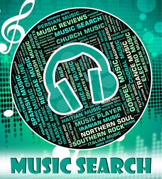 Music Search Indicating Sound Tracks And Acoustic