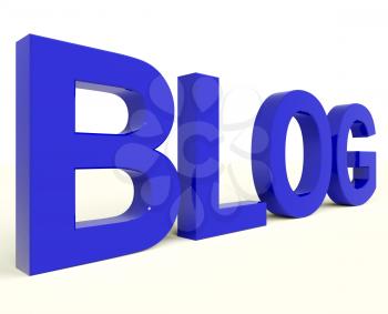Blog Letters In Blue For Blogger Website