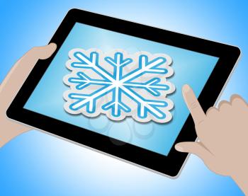Snow Forecast Online Meaning Bad Weather 3d Illustration