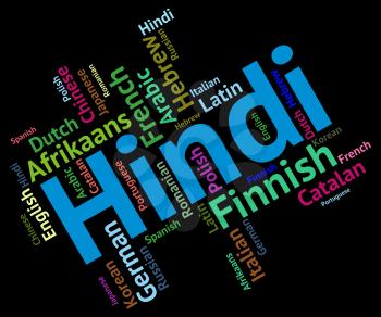 Hindi Language Representing Words India And Languages