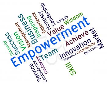 Empowerment Words Representing Boost Inspiring And Encouragement 