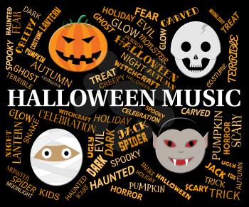 Halloween Music Showing Trick Or Treat And Musical