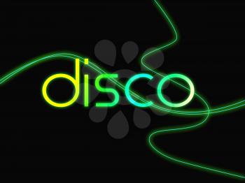 Groovy Disco Meaning Dancing Party And Music