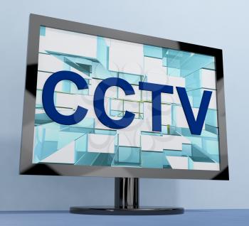 CCTV Monitor For Security Surveillance To Prevent Crimes