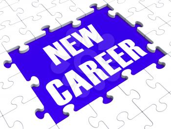 New Career Puzzle Showing Future Employment Or Occupation