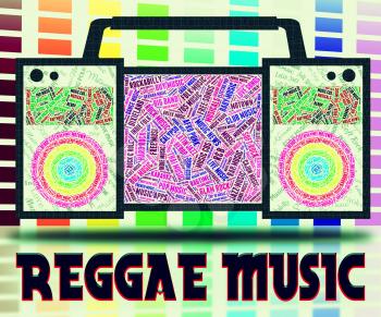 Reggae Music Representing Singing Acoustic And Songs