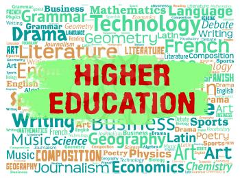 Higher Education Representing Tertiary School And Study