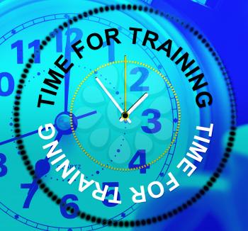 Time For Training Indicating Instructing Instruction And Coaching