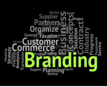 Branding Word Representing Company Identity And Brands