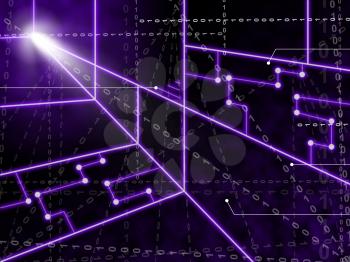 Laser Circuit Background Showing Bright Energy Wallpaper Or Shining Art