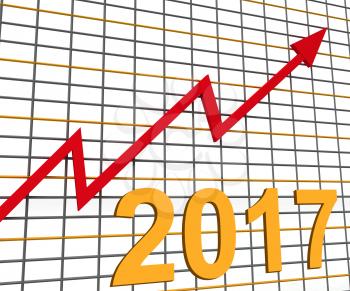 Twenty Seventeen Graph Chart Showing Increase In 2017