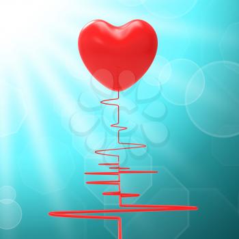 Heart On Electro Meaning Healthy Relationship Or Passionate Marriage