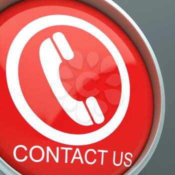 Contact Us Button Shows Helpdesk And Customer Service