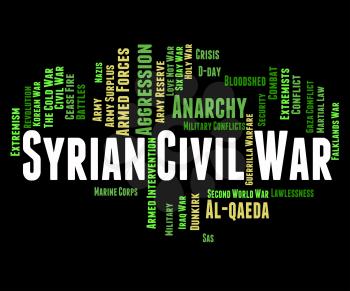 Syrian Civil War Meaning Bashar Al-Assad And Wordcloud