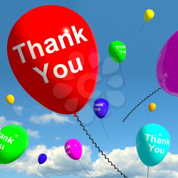 Thank You Balloons In The Sky As Online Thanks Messages